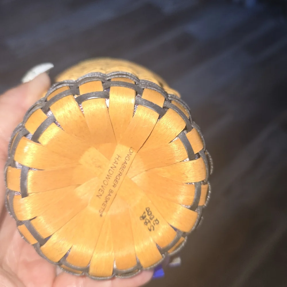 Longaberger Orange and Brown Woven Basket